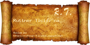 Ruttner Ticiána névjegykártya